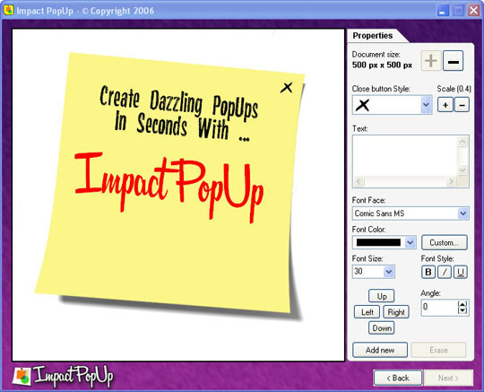 Impact PopUp Screenshot 2