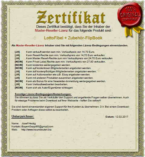 LottoFibel Lizenz