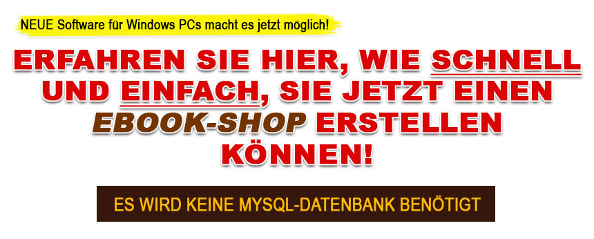 Erfahren Sie hier, wie einfach und schnell, Sie jetzt einen Ebook Shop erstellen knnen