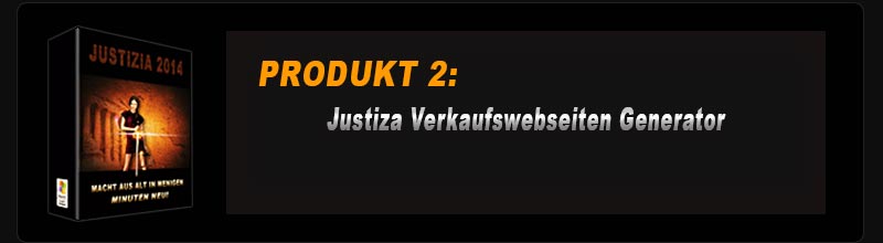 Produkt 2. Justizia Verkaufswebseiten Generator