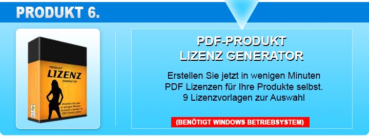 Produkte PDF Lizenz Generator