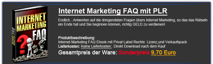 Internet Marketing Fragen und Antworten mit PLR